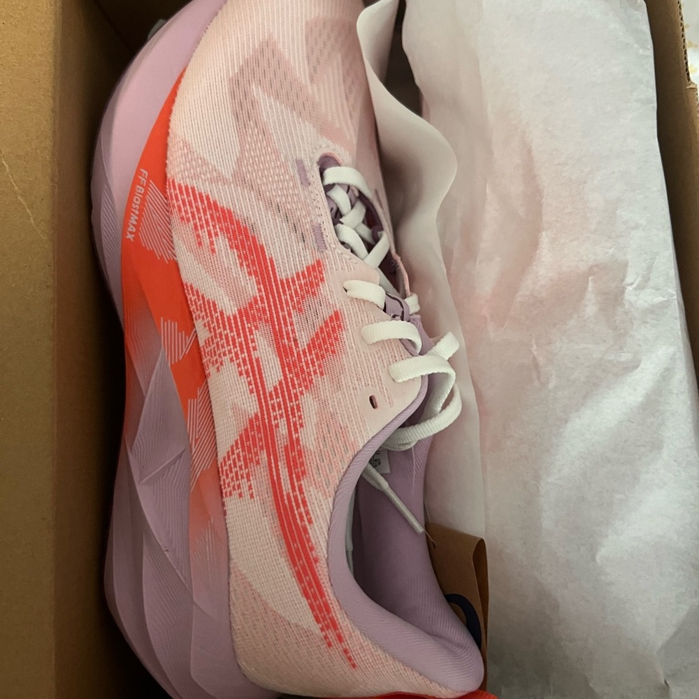 Asics Pink and Orange Athletic Shoes Modern Design